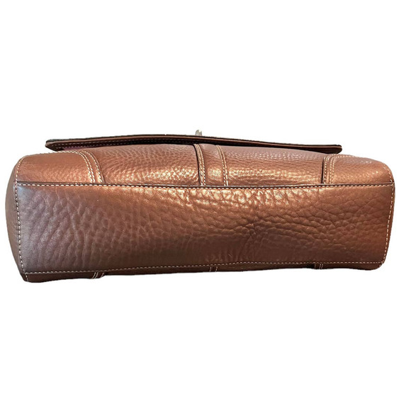 Coach Hamilton F13957 Crossbody Brown Leather Flap Purse - Picture 6 of 13